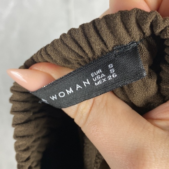 Zara green trouser striped jogger pants - Picture 7 of 8